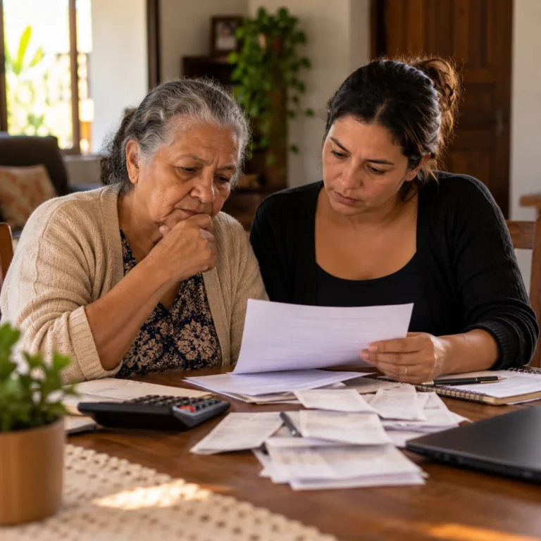 Mulheres conferindo os documentos de renda familiar; imagem ilustrativa